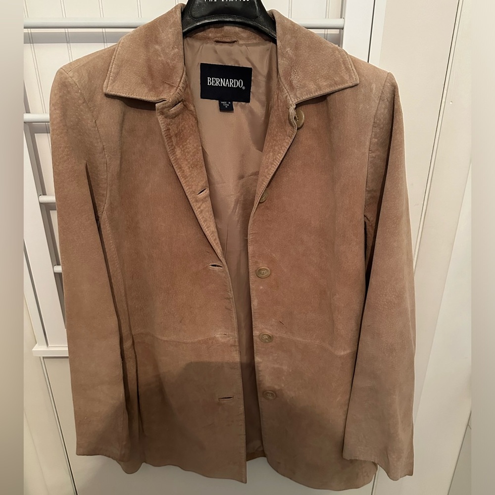 Tan Leather Blazer